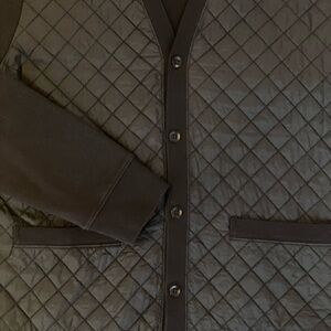 Club Monaco Quilted front Cotton Black Cardigan Garment